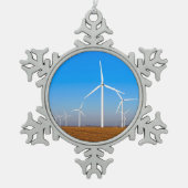 Windmolenlandschap Tin Sneeuwvlok Ornament (Voorkant)