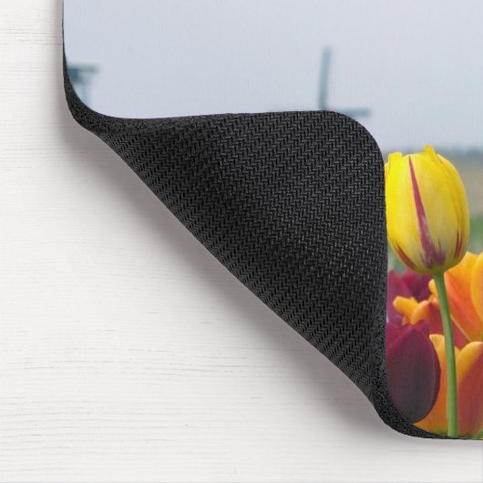 Windmolens en tulpen langs het kanaal muismat (Hoek)