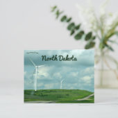 Windmolens in het Westerne North Dakota Briefkaart (Staand voorkant)