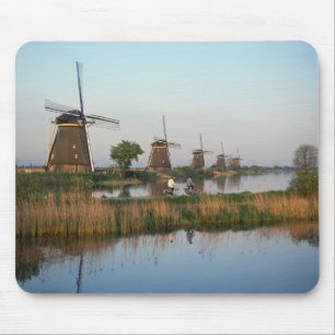 Windmolens, Kinderdijk, Nederland Muismat