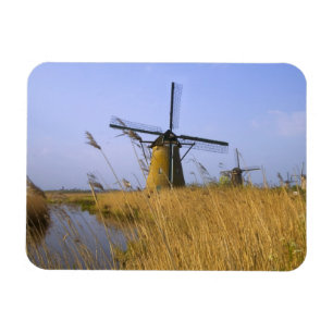Windmolens langs het kanaal in Kinderdijk, 2 Magneet