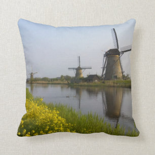 Windmolens langs het kanaal van Kinderdijk Kussen