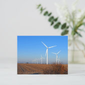Windmolens met herfst landschap briefkaart (Staand voorkant)
