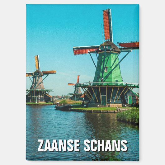 Windmolens op de Zaanse Schans Nederland Magneet (Voorkant)