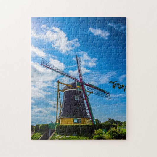 Windmolens van Amsterdam Holland. Legpuzzel (Verticaal)