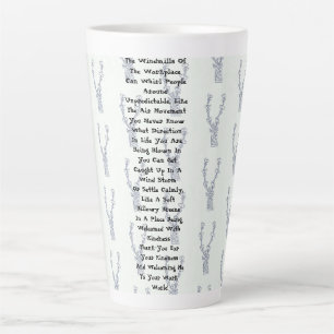 Windmolens van de werkplek latte mok