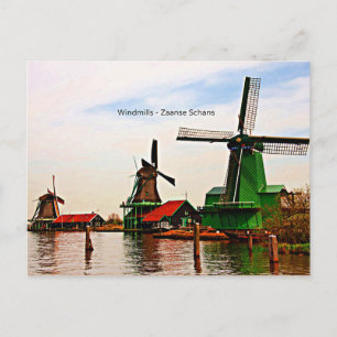 Windmolens-Zaanse Schans Briefkaart