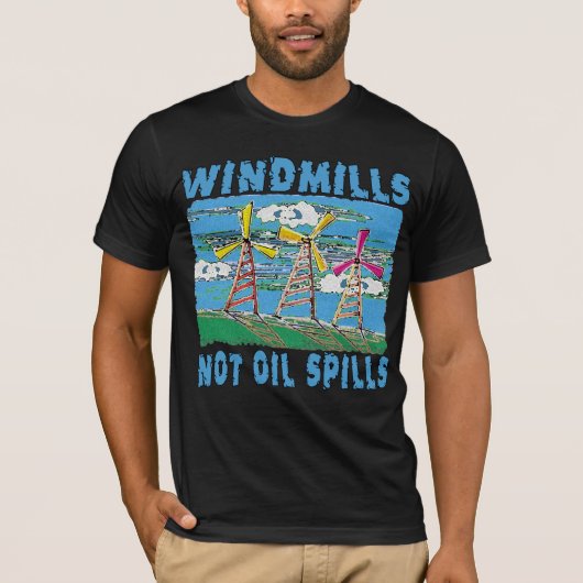 Windmolens zonder olievlekken t-shirt (Voorkant)