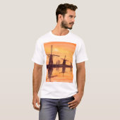 Windmolens Zonnebakken - Waterverf schilderen T-shirt (Voorkant volledig)