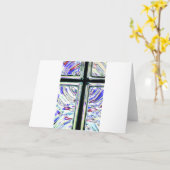 Window Art Cross 2 Kaart (Gele Bloem)
