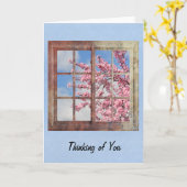 Window Cherry Blossom Tree Kaart (Gele Bloem)