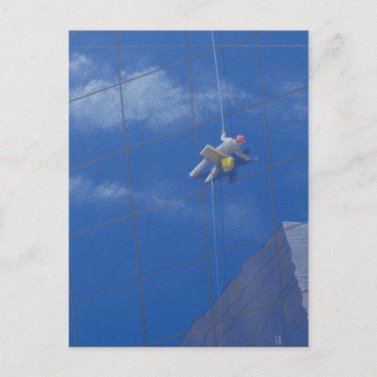 Window Cleaner 1990 Briefkaart (Voorkant)