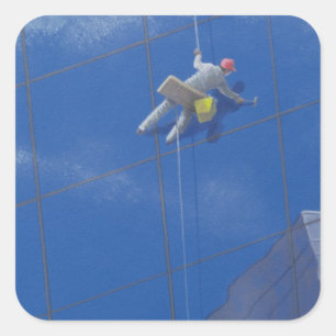 Window Cleaner 1990 Vierkante Sticker