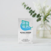 Window Cleaner Logo | Home Services Visitekaartje (Staand voorkant)