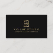 Window Cleaning Service Professional Logo Visitekaartje (Voorkant)