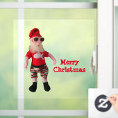 Window Cling - Beach Santa Raamsticker (Huis)
