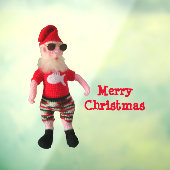 Window Cling - Beach Santa Raamsticker (Vel 3)