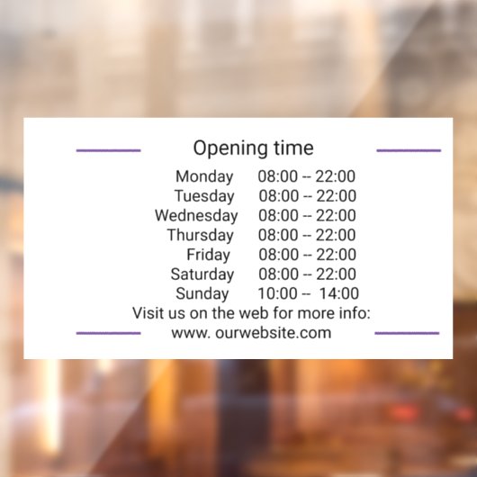 Window Cling Raamsticker (Vel 2)