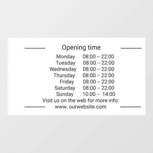 Window Cling Raamsticker (Vel)