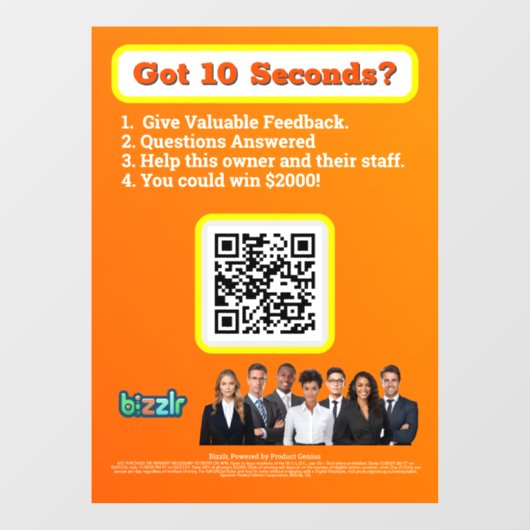 Window Cling Raamsticker (Vel)