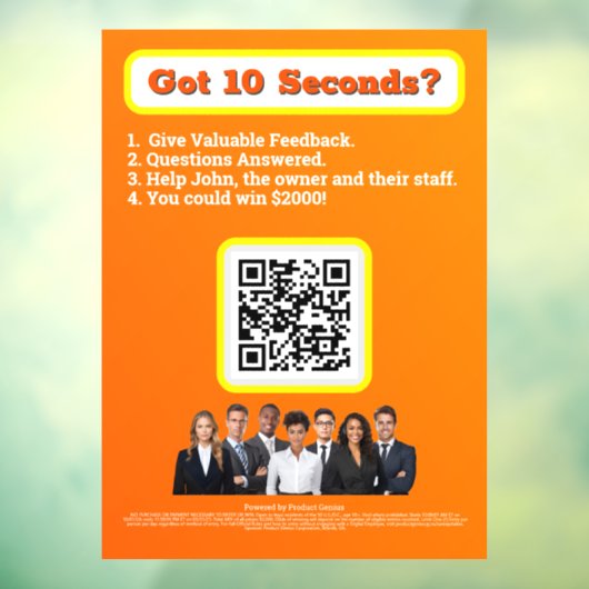 Window Cling Raamsticker (Vel 3)