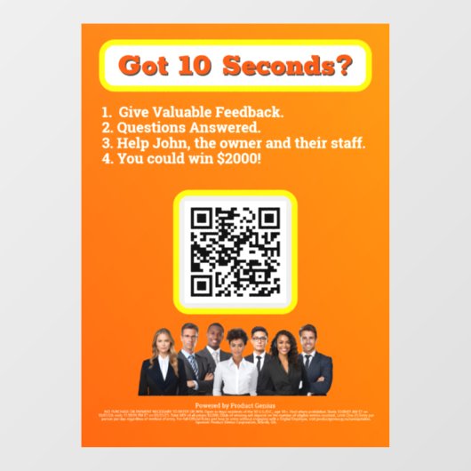 Window Cling Raamsticker (Vel)