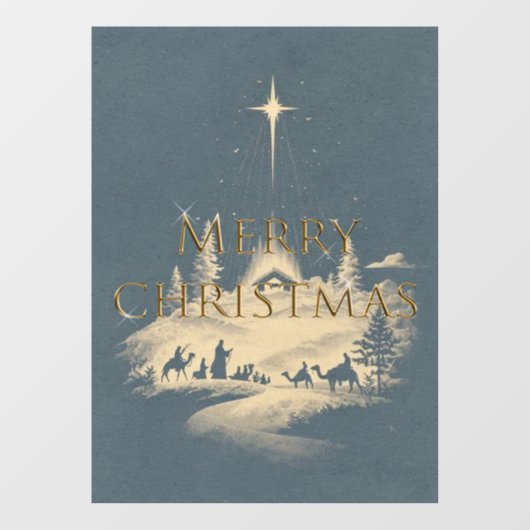 Window Decal Cling Christmas (Vel)