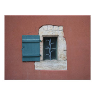 Window, Laufenburg, Zwitserland Foto Afdruk