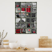 Window on London Sights Poster (Keuken)