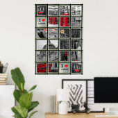 Window on London Sights Poster (Thuiskantoor)