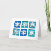 Window Pane Snowflakes Feestdagen Kaart (Voorkant)