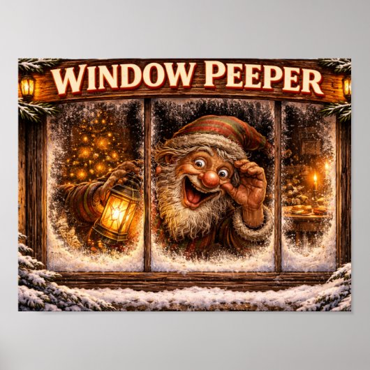 Window Peeper Icelandic Yule Lad Poster (Voorkant)