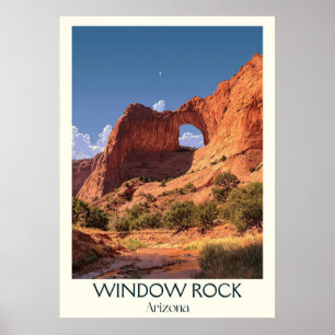 Window Rock Arizona Retro Poster    Navajo