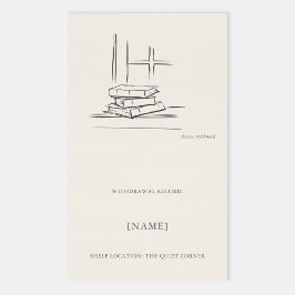 Window Seat Ex Libris Bookplate -Library Label