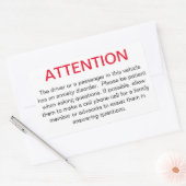 Window sticker om de politie van angst te advisere (Envelop)