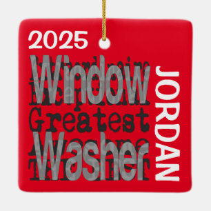 Window Washer Extraordinaire Keramisch Ornament