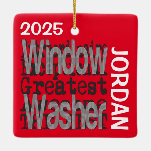 Window Washer Extraordinaire Keramisch Ornament (Achterkant)