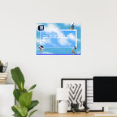 Windows95 Computer Theme Aangepaste tekst Poster (Thuiskantoor)