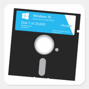 WINDOWS 10 DISQUETTE - Autocollants Drôles