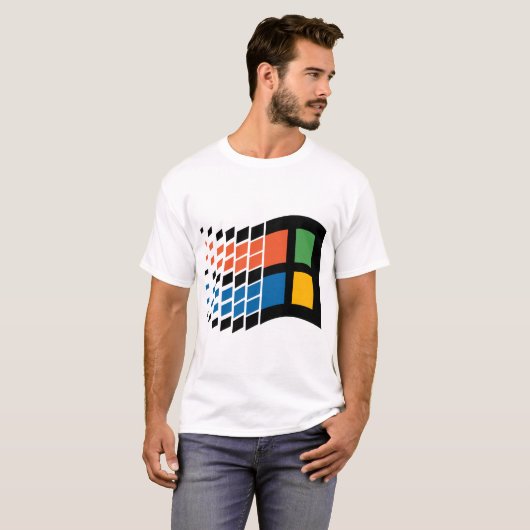 Windows 95-Logo | Mannen T-Shirt (Voorkant volledig)