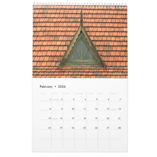 Windows avec caractère Calendrier 12 mois 2024 (Feb 2026)