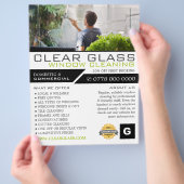 Windows Cleaner, Reinigingsservice Adverteren Flyer (Hand)