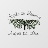 Windows Cling - Oak Tree- en Event Name Dates Raamsticker (Vel)