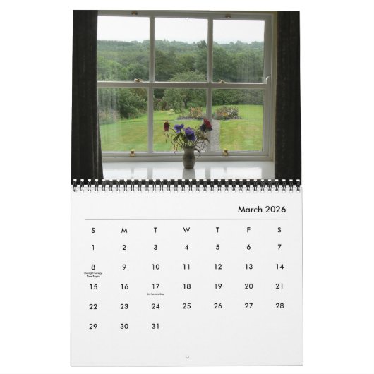 Windows de calendrier de l'Irlande (Mar 2026)