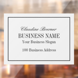 Windows Decal Clings Business Home