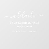 Windows Decal Clings Business Home Script Name Sig (Vel)