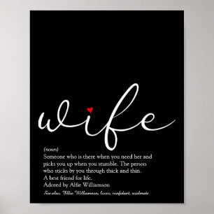 Windows Definitie Chic Script Red Love Heart Fun Poster