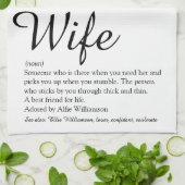 Windows Definition Chic Script Black en White Fun Theedoek (Gevouwen)