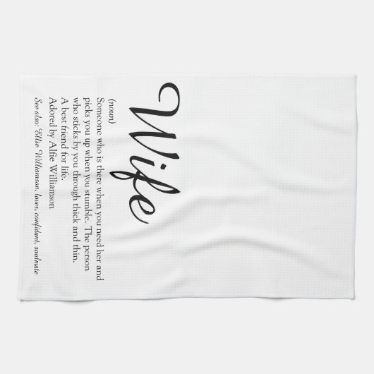 Windows Definition Chic Script Black en White Fun Theedoek (Horizontaal)