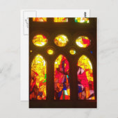 Windows Fiery Glas in lood Briefkaart (Voorkant / Achterkant)